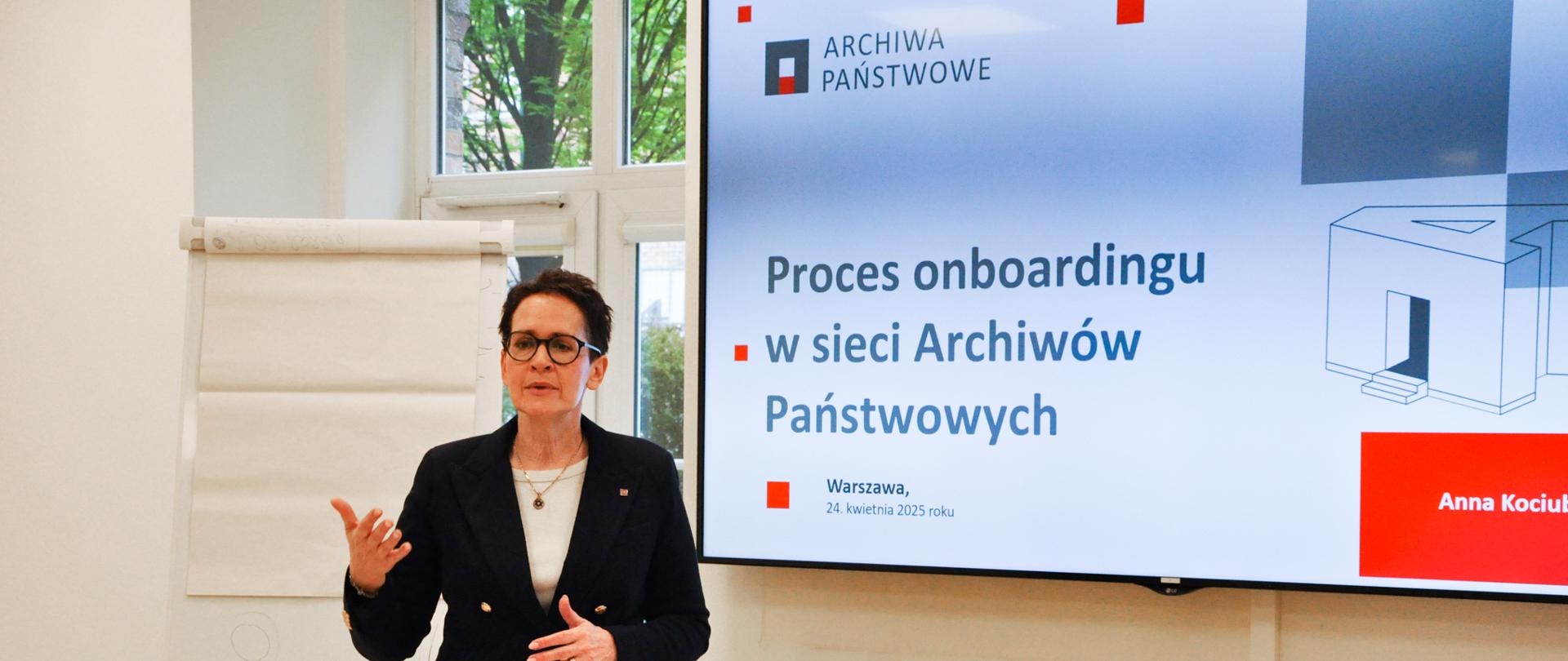 na zdjęciu: Szefowa służby cywilnej Anita Noskowska-Piątkowska na naradzie dyrektorów Archiwów Państwowych